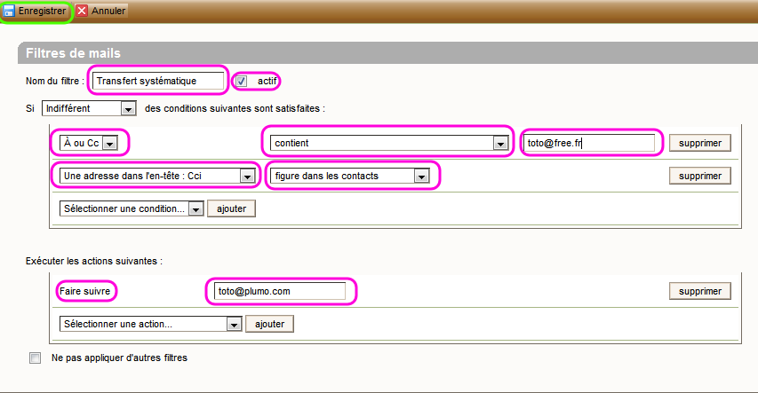 Redirection systématique.