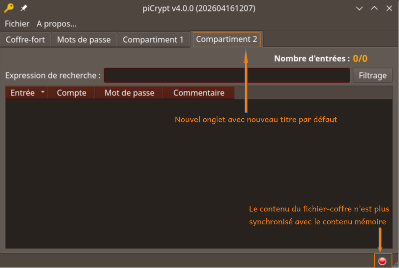 Nouveau compartiment.